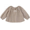 BLUSA VICHY CON BORDADO A MANO Little cotton clothes