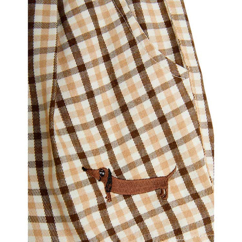 Mini Rodini PANTALÓN CORTO CUADROS DOG