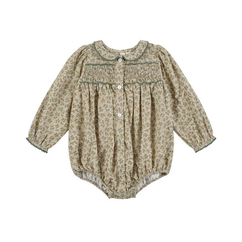 PELELE EMILIE FLORES CREMA Little cotton clothes