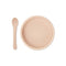 SET PLATO Y CUCHARA SILICONA ROSA Konges Sløjd