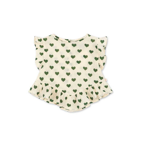 Konges Sløjd BLUSA CORAZONES VERDES