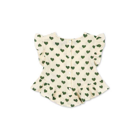 Konges Sløjd BLUSA CORAZONES VERDES