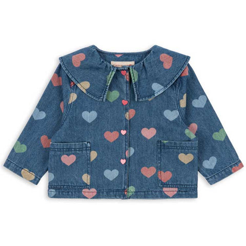 Konges Sløjd CHAQUETA DENIM HEARTS