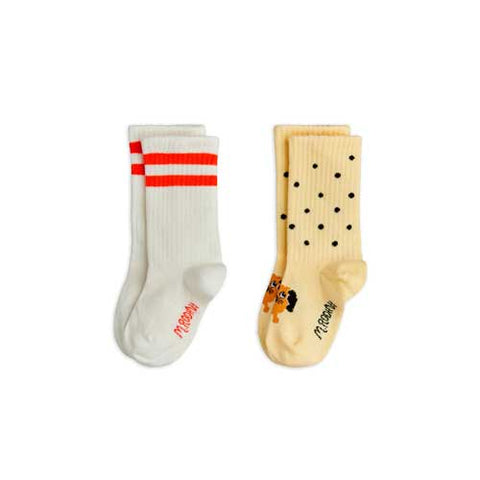 Mini Rodini CALCETINES DOGGIE PACK 2