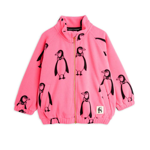 Mini Rodini CHAQUETA POLAR PENGUIN ROSA