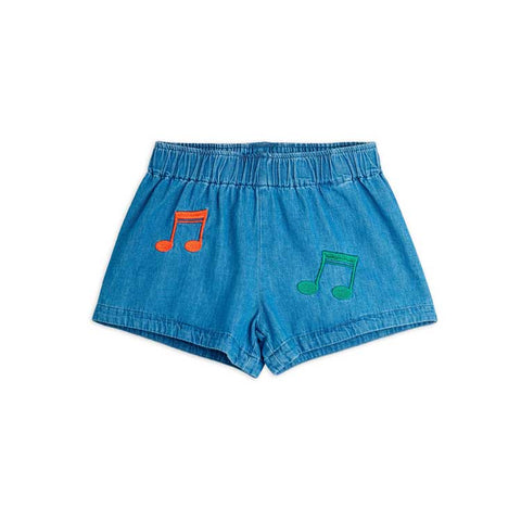 Mini Rodini PANTALÓN CORTO DENIM NOTES