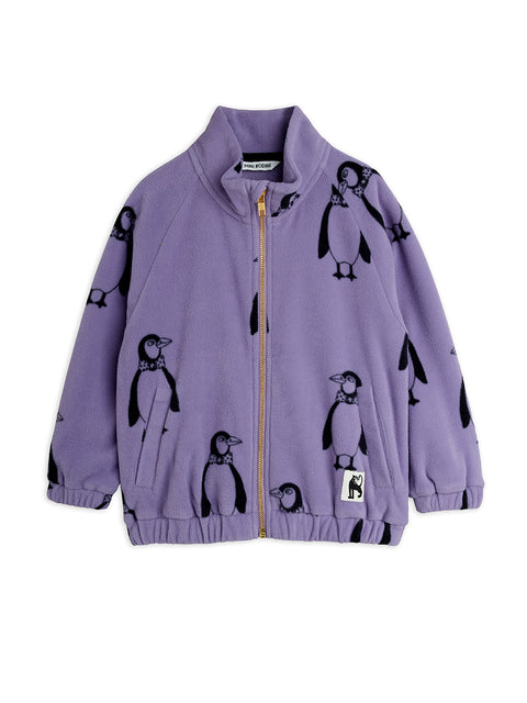 Mini Rodini CHAQUETA POLAR PENGUIN LILA