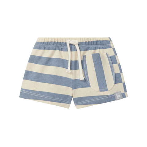 Snug PANTALON BEBÉ CORTO AZUL RAYAS