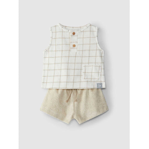 Snug CONJUNTO BEBÉ CAMISETA CUADROS Y SHORTS