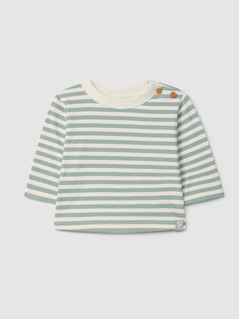 Snug CAMISETA BEBÉ RAYAS VERDE