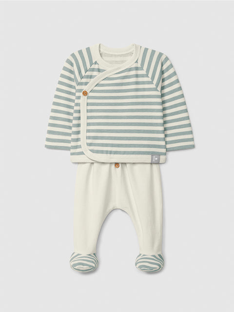 Snug CONJUNTO BEBÉ RAYAS VERDE