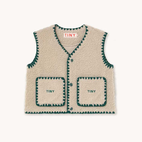 Tinycottons CHALECO BORREGUITO BORDADO