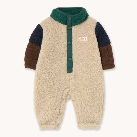 Tinycottons MONO BEBÉ BORREGUITO COLOR BLOCK CREMA