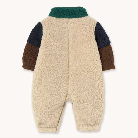 Tinycottons MONO BEBÉ BORREGUITO COLOR BLOCK CREMA