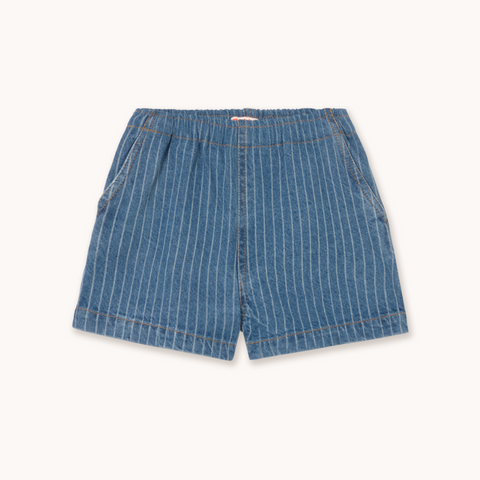 Tinycottons PANTALON CORTO DENIM RAYAS