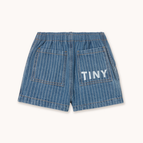 Tinycottons PANTALON CORTO DENIM RAYAS