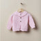 CHAQUETA BEBÉ PUNTO ROSA LANA MERINO Wedoble