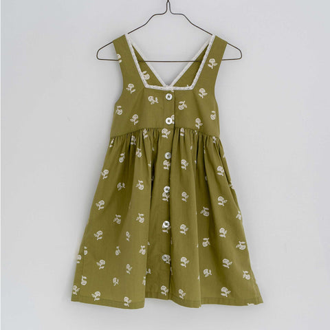 VESTIDO TIRANTES COLOR VERDE Little cotton clothes