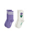 Mini Rodini CALCETINES VIOLA RAYAS PACK 2