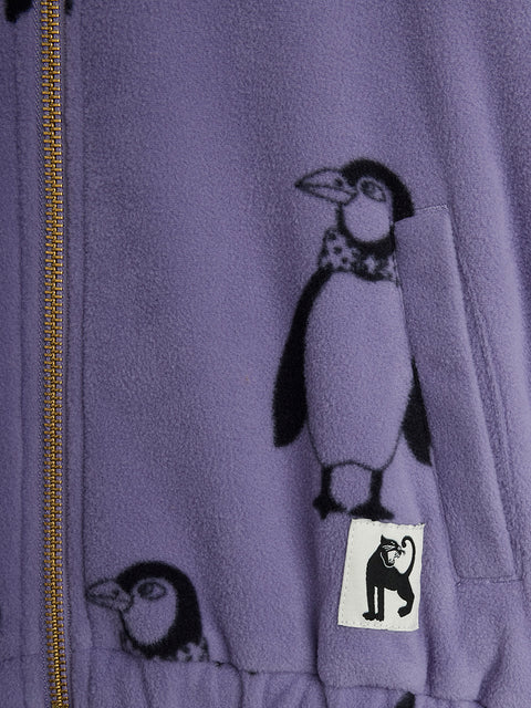 Mini Rodini CHAQUETA POLAR PENGUIN LILA
