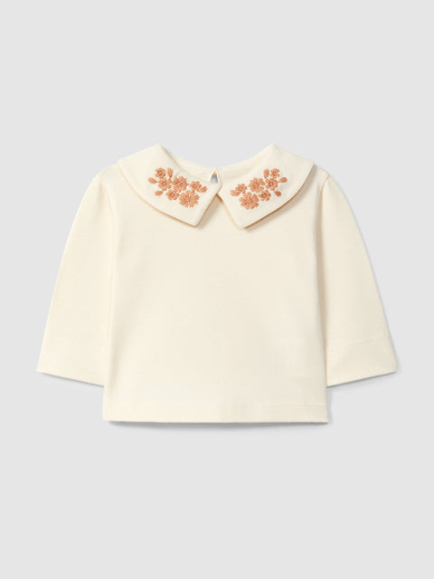 Snug CAMISETA BEBÉ CUELLO BORDADO