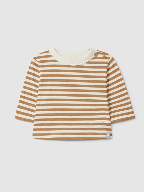 Snug CAMISETA BEBÉ RAYAS ALMENDRA