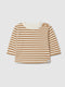 Snug CAMISETA BEBÉ RAYAS ALMENDRA