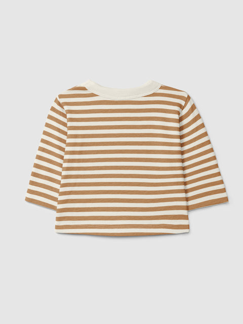 Snug CAMISETA BEBÉ RAYAS ALMENDRA