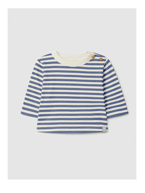 Snug CAMISETA BEBÉ RAYAS AZUL