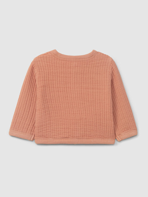 Snug CHAQUETA BEBÉ ROSA OSCURO DOBLE GASA