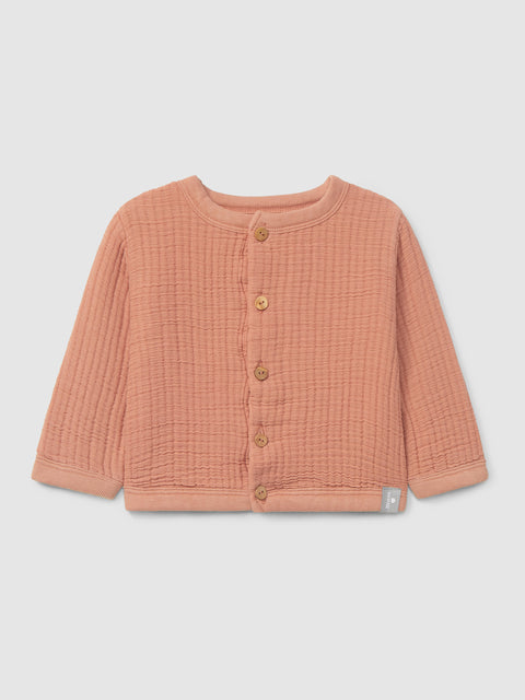Snug CHAQUETA BEBÉ ROSA OSCURO DOBLE GASA