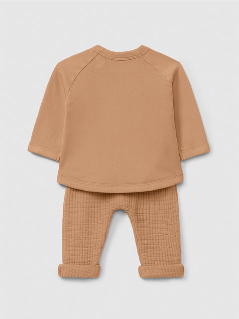 Snug CONJUNTO BEBÉ ALMENDRA DOBLE GASA