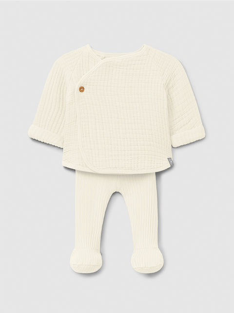 Snug CONJUNTO BEBÉ CRUDO DOBLE GASA