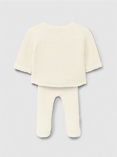 Snug CONJUNTO BEBÉ CRUDO DOBLE GASA