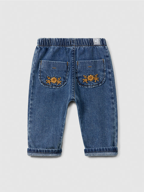Snug PANTALÓN BEBÉ DENIM BORDADO