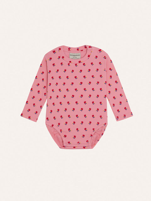 The Campamento BODY BEBÉ FLOWERS ROSA