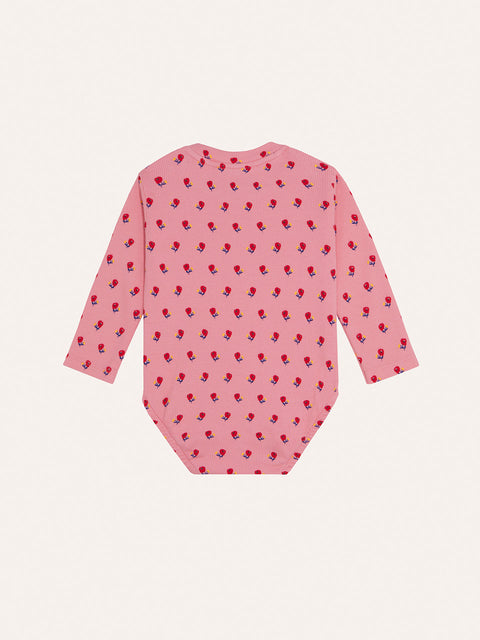 The Campamento BODY BEBÉ FLOWERS ROSA