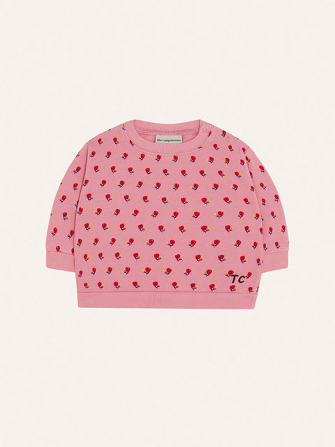 The Campamento SUDADERA BEBÉ FLOWERS ROSA