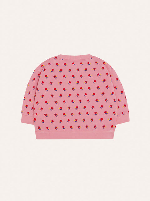 The Campamento SUDADERA BEBÉ FLOWERS ROSA
