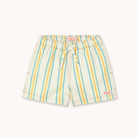 Tinycottons PANTALON CORTO RAYAS MULTICOLORES