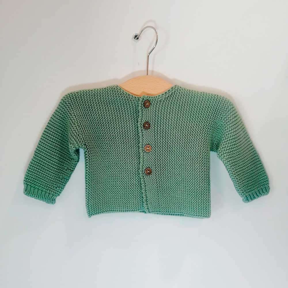 Wedoble CHAQUETA PUNTO BOBO VERDE Wedoble CHAQUETA PUNTO BOBO VERDE